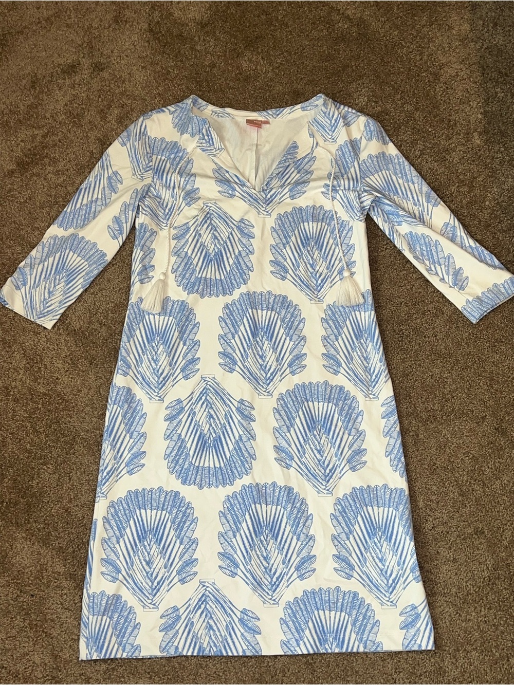 XS Persifor Tyler Dress in Pemba Leaf Size XSmall 3/4 Sleeve Tuckernuck